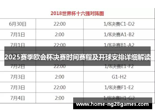 2025赛季欧会杯决赛时间赛程及开球安排详细解读 2025赛季欧会杯决赛时间赛程及开球安排详细解读